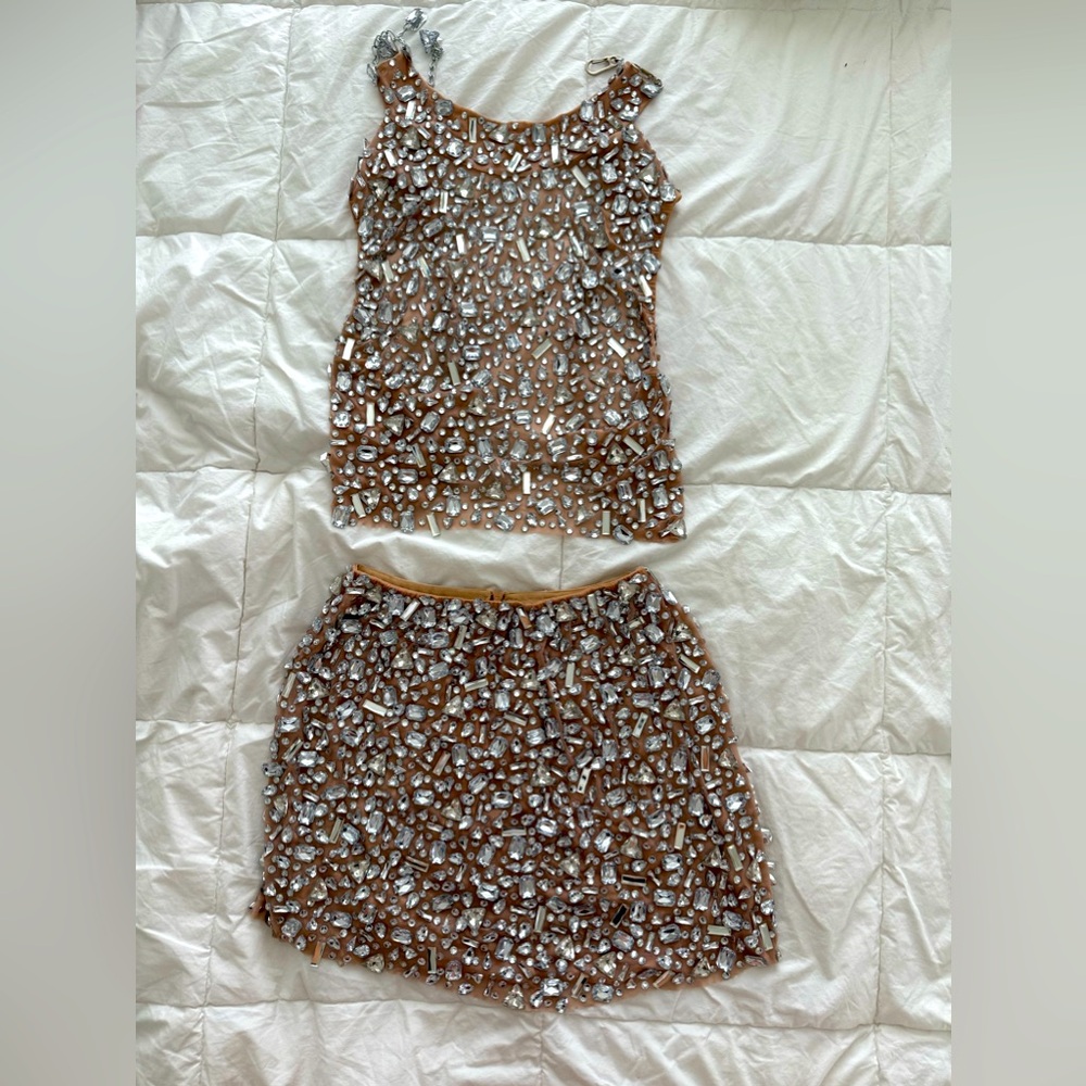 2 piece rhinestone set